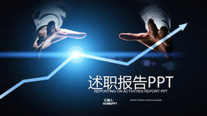 Template PPT Internet e-commerce teknologi mode biru