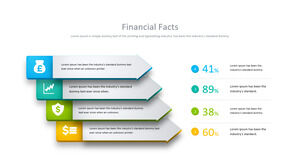 Arrow four side by side PPT graphic material