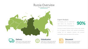 ロシアの地図PPTグラフィック素材