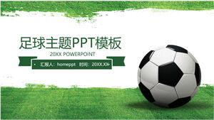 PPT-Vorlage für grünes minimalistisches Fußballthema kostenloser Download