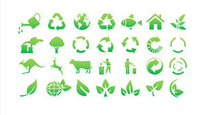 生態環保綠色出行保護環境主題ppt圖標（120+）