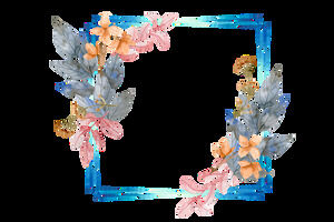 ใบไม้และดอกไม้สีน้ำวรรณกรรมและเส้นขอบ HD ฟรีคัตเอาท์ (15 ภาพ)