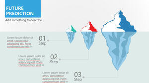 Graphiques PPT de relation progressive iceberg créatif bleu