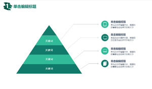 Green simple triangle hierarchy PPT template