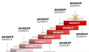 Bahan PPT hubungan progresif berbentuk tangga merah