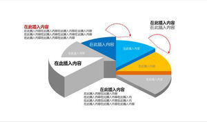 Diagramme à secteurs en trois dimensions en couleur PPT