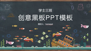 Blackboard education teaching PPT template PPT template