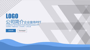 Modèle PPT de publicité d'entreprise de profil d'entreprise bleue
