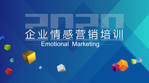 Mode einfache Atmosphäre Unternehmensfarbe emotionales Marketing Training ppt-Vorlage