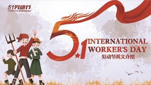 Modelo de PPT de introdução em inglês do Dia do Trabalho de 1º de maio
