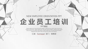 Modèle PPT de formation des employés d'entreprise simple série grise noir et blanc