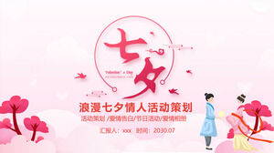 Çin geleneksel Sevgililer Günü önceden belirlenmiş Qixi Festivali PPT şablonu (7)