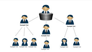 PPT-Diagramm mit mehreren Abteilungen und mehreren Ebenen der Organisationsstruktur (17 Fotos)