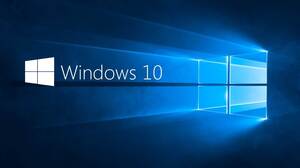 Schöne blaue PPT-Vorlage im Windows10-Stil