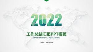 Plantilla PPT de informe de informe de trabajo de ambiente simple verde