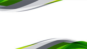 緑とグレーのカラーマッチングを使用した抽象的な動的曲線PPTの背景画像