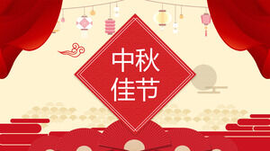 Festivalul tradițional chinezesc Festivalul de la mijlocul toamnei șablon PPT