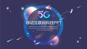 Coole allgemeine PPT-Vorlage für die 5G-Mobile-Internet-Themenindustrie