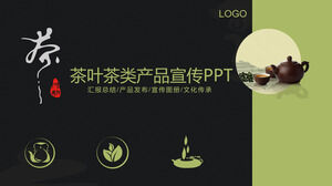 Template PPT promosi produk teh teh sederhana
