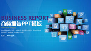 รายงานสรุปธุรกิจสีน้ำเงินรายงานการทำงานโครงการรายงานเปิดสรุปคำพูด PPT template