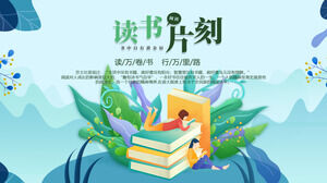 Templat PPT Hari Buku Sedunia "Membaca sebentar"
