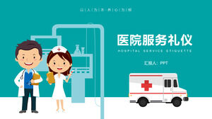 Materiał do pokazu slajdów z etykietą usług szpitalnych