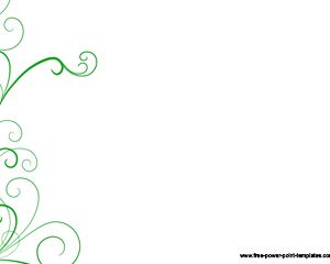 Zielona Swirl Powerpoint tle