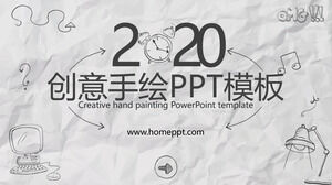 2022 modello PPT di relazione personale del fumetto dipinto a mano creativo