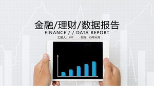Plantilla PPT general de informe de datos de gestión financiera simple blanca