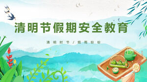 Templat PPT keselamatan liburan Festival Qingming
