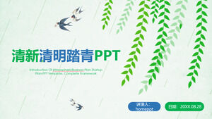 Templat PPT perencanaan kegiatan tamasya Festival Qingming