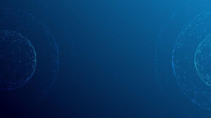 ブルー抽象的なドットライン惑星技術センスPPT背景画像
