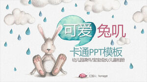 Cartone animato coniglio piccolo animale insegnamento modello PPT