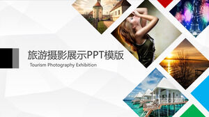 Fotografi perjalanan menampilkan template PPT