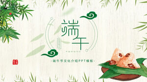 Bolinhos de folha de bambu fresco modelo de PPT Dragon Boat Festival