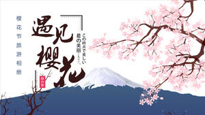 Faceți cunoștință cu Sakura Sakura Festival Album de călătorie Sakura Festival PPT Template