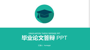Flat simple green graduation thesis defense PPT template