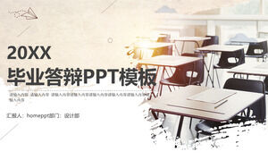 Template PPT pertahanan tesis meja kelas