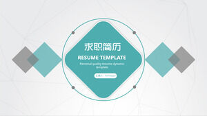 Simple style personal resume (9) PPT template