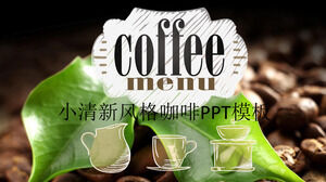 Piccolo modello PPT per la promozione del caffè in stile fresco
