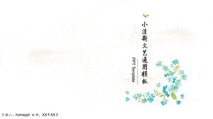 Minimalistische kleine frische Literatur und Kunst Chinesische klassische Poesie PPT-Vorlage