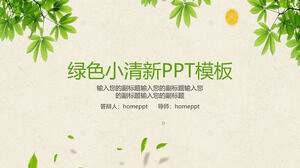Template PPT perencanaan proyek profil pribadi hijau kecil yang segar