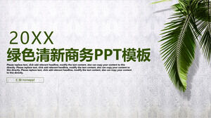 Plantilla PPT de resumen de trabajo de informe de reunión de planificación empresarial fresca verde