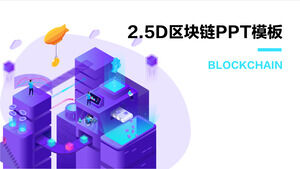 Geleceğin 2.5D blok zinciri teknolojisi PPT şablonu