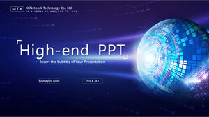 PowerPoint-Vorlagen für abstrakte Planet-Technologie