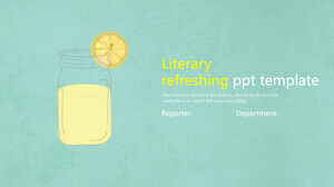 Zitronentee-PowerPoint-Vorlage für den Arbeitsplan