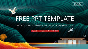 Exquisite Chinese style work PowerPoint templates