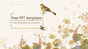 Dynamic Flower and Bird PowerPoint Templates