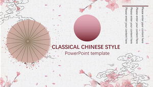 Modelli di PowerPoint in stile cinese romantico