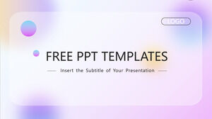 Business-PowerPoint-Vorlagen im iOS-Stil mit lila Farbverlauf